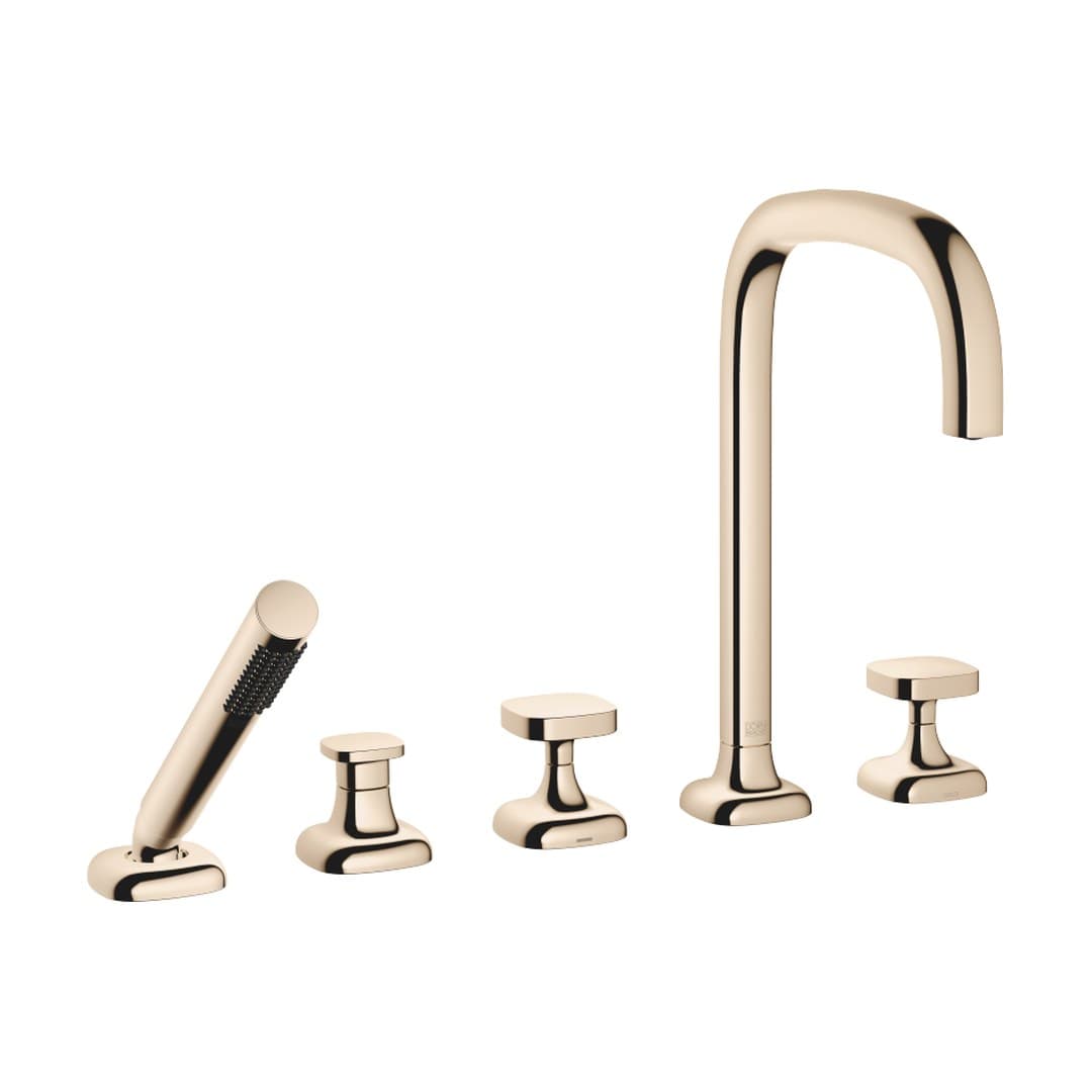 Dornbracht COYA – Μπαταρία Λουτρού Πάγκου – Five-hole bath mixer for deck mounting with diverter – Champagne (22kt Gold) (27522404-47)