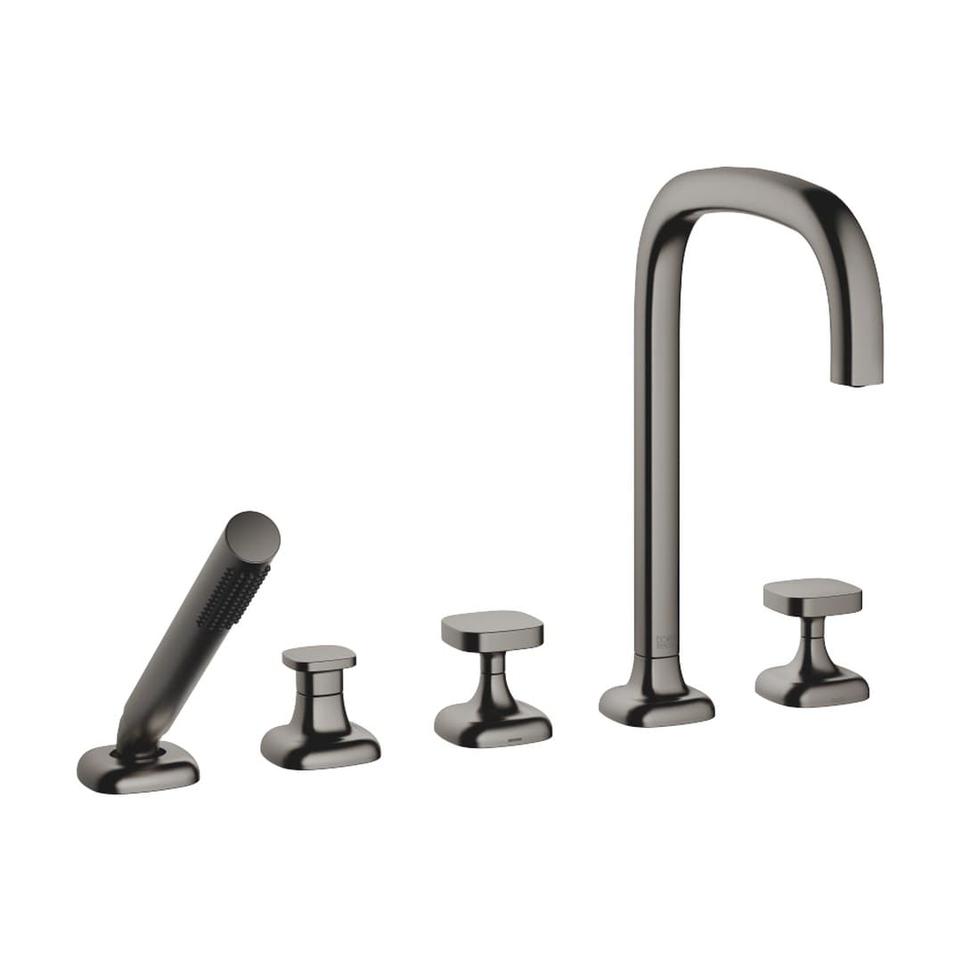Dornbracht COYA – Μπαταρία Λουτρού Πάγκου – Five-hole bath mixer for deck mounting with diverter – Brushed Dark Platinum (27522404-99)