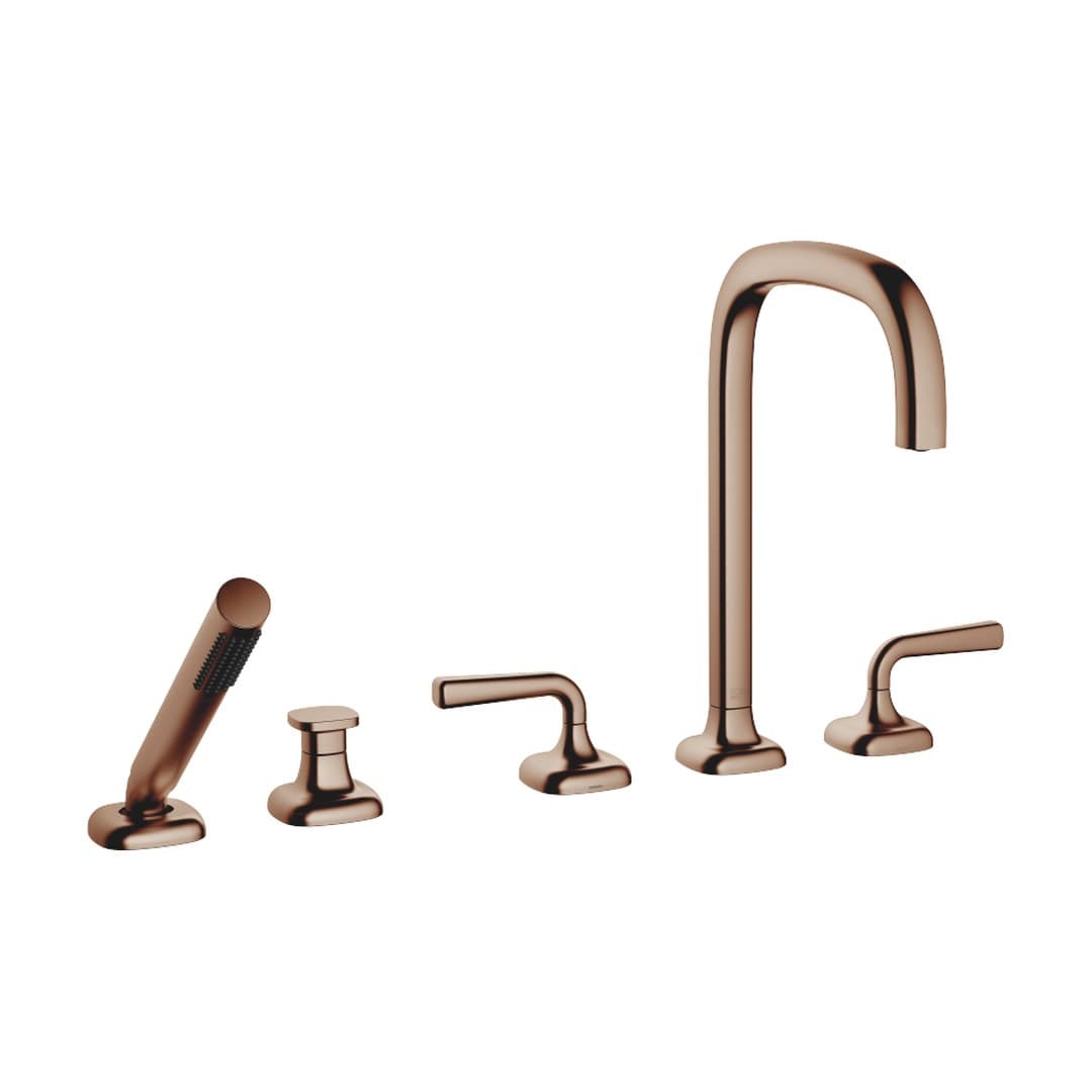 Dornbracht COYA – Μπαταρία Λουτρού Πάγκου – Five-hole bath mixer for deck mounting with diverter – Brushed Bronze (PVD) (27522414-42)
