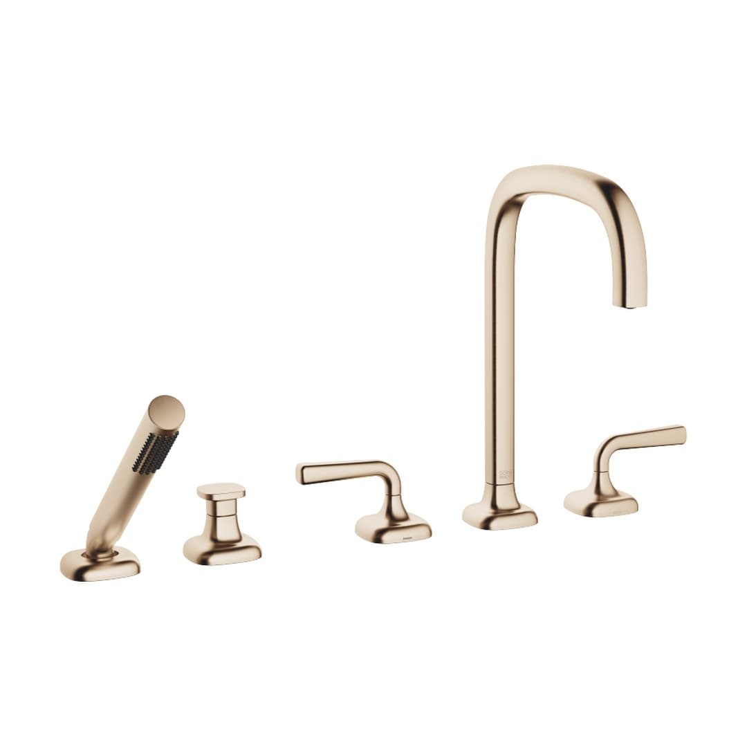 Dornbracht COYA – Μπαταρία Λουτρού Πάγκου – Five-hole bath mixer for deck mounting with diverter – Brushed Champagne (22kt Gold) (27522414-46)