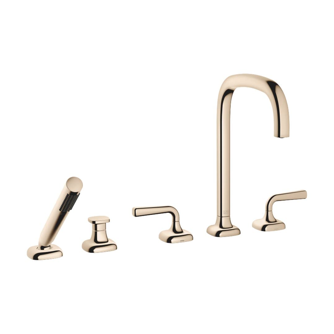 Dornbracht COYA – Μπαταρία Λουτρού Πάγκου – Five-hole bath mixer for deck mounting with diverter – Champagne (22kt Gold) (27522414-47)