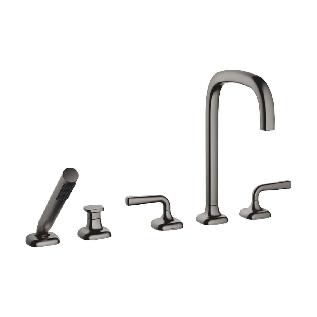 Dornbracht COYA – Μπαταρία Λουτρού Πάγκου – Five-hole bath mixer for deck mounting with diverter – Brushed Dark Platinum (27522414-99)
