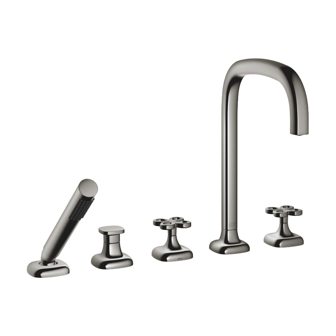 Dornbracht COYA – Μπαταρία Λουτρού Πάγκου – Five-hole bath mixer for deck mounting with diverter – Dark Chrome (27522424-19)