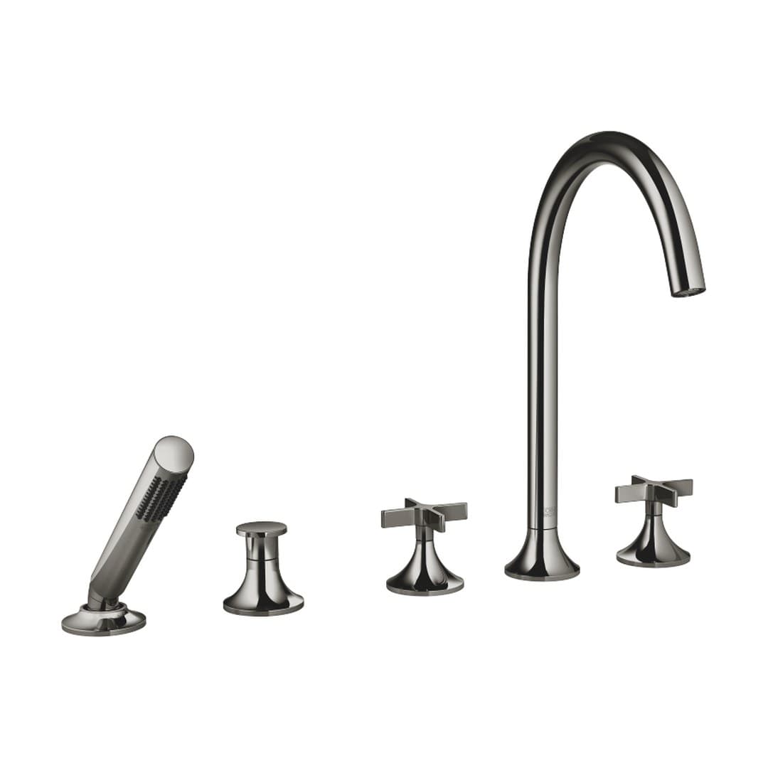 Dornbracht VAIA – Μπαταρία Λουτρού Πάγκου – Five-hole bath mixer for deck mounting with diverter – Dark Chrome (27522809-19)