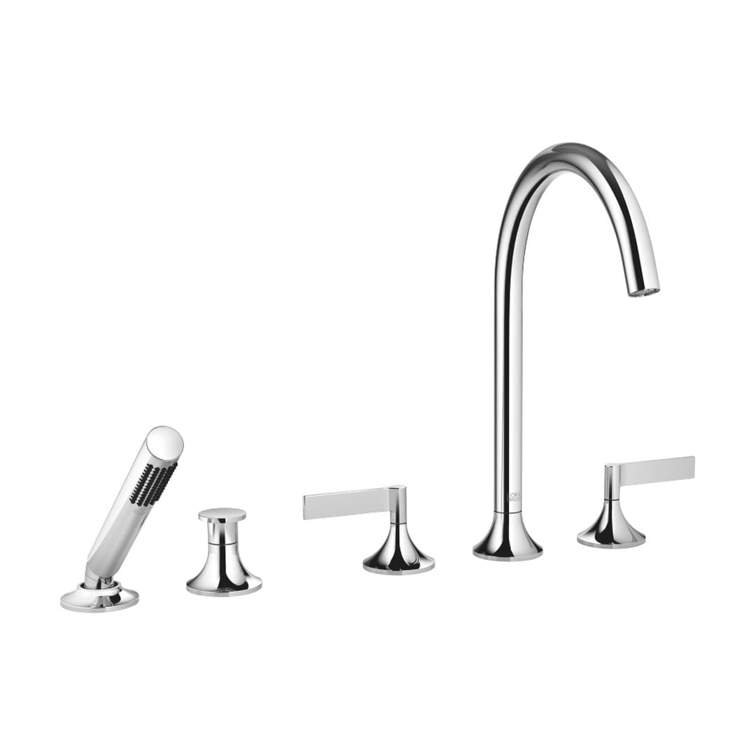 Dornbracht VAIA – Μπαταρία Λουτρού Πάγκου – Five-hole bath mixer for deck mounting with diverter – Chrome (27522819-00)