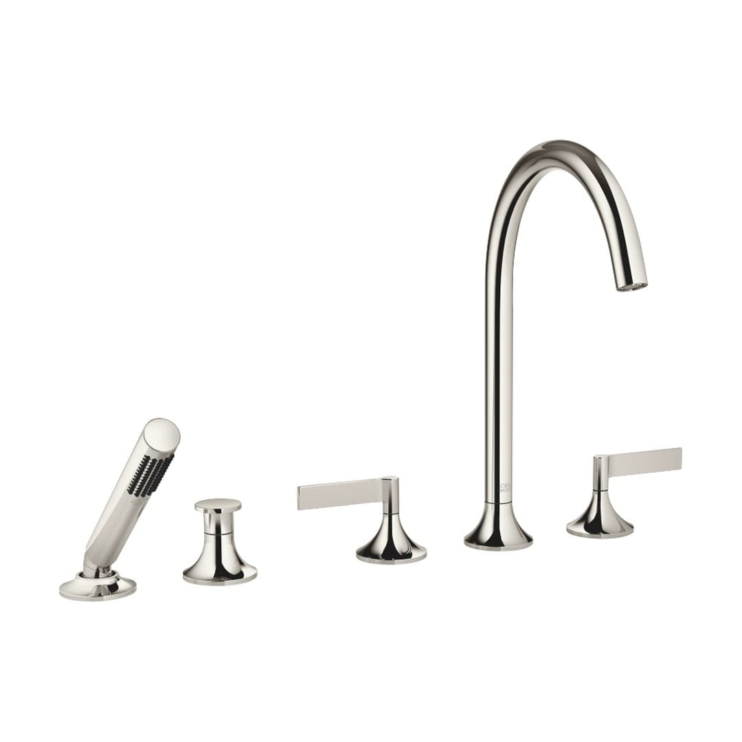 Dornbracht VAIA – Μπαταρία Λουτρού Πάγκου – Five-hole bath mixer for deck mounting with diverter – Platinum (27522819-08)