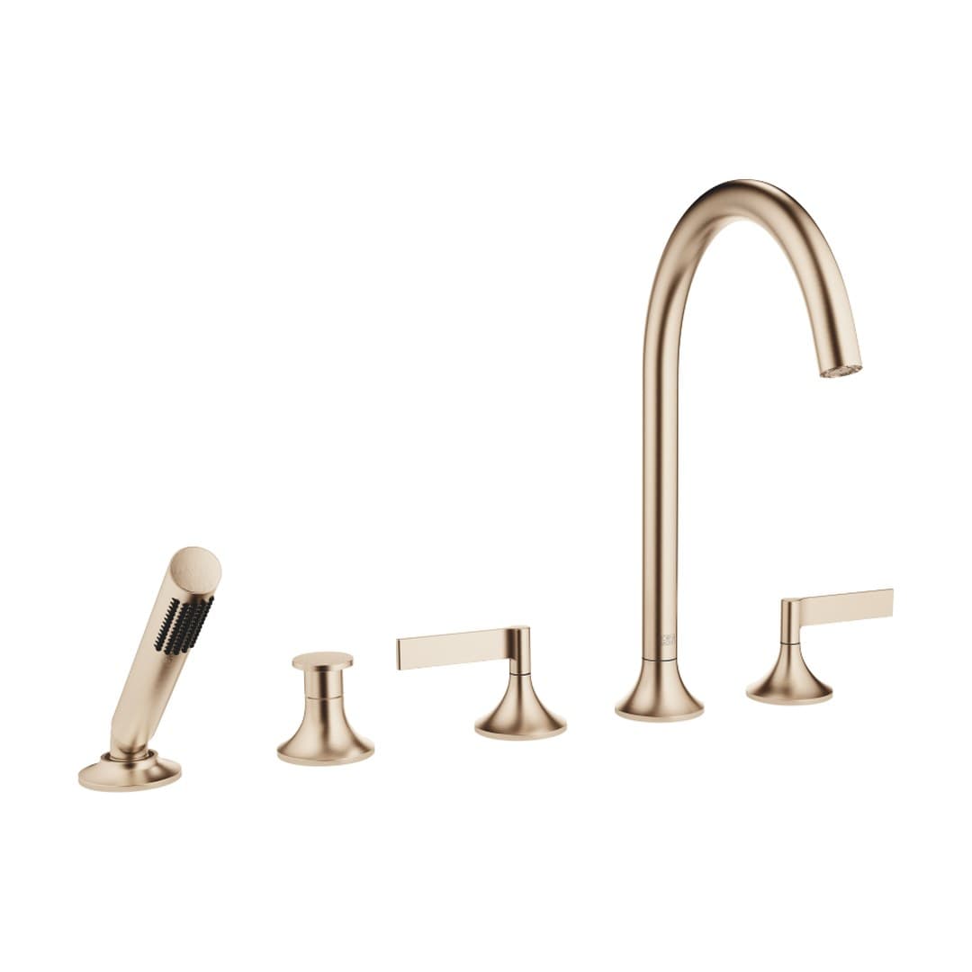 Dornbracht VAIA – Μπαταρία Λουτρού Πάγκου – Five-hole bath mixer for deck mounting with diverter – Brushed Champagne (22kt Gold) (27522819-46)