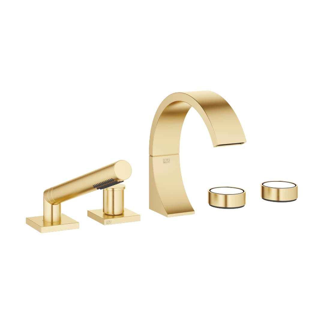 Dornbracht CYO – Μπαταρία Λουτρού Πάγκου – Five-hole bath mixer for bath rim or tile edge installation – Brushed Durabrass (23kt Gold) (27523811-28)