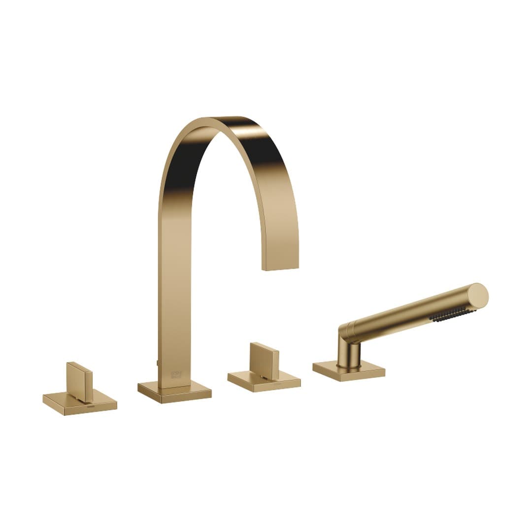Dornbracht MEM – Μπαταρία Λουτρού Πάγκου – Bath shower set for bath rim or tile edge installation – Brushed Dark Brass (PVD) (27532782-39)