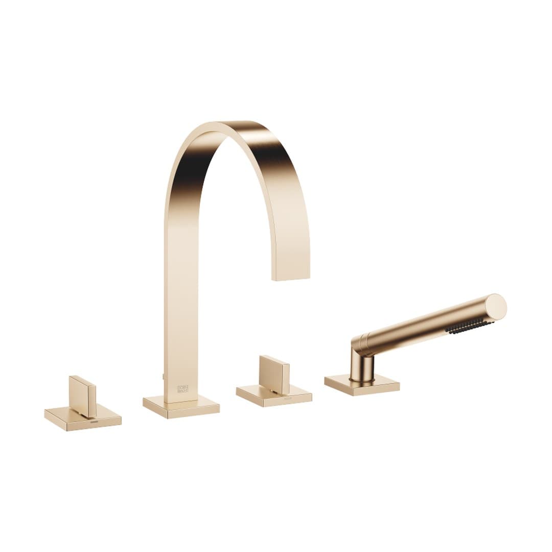 Dornbracht MEM – Μπαταρία Λουτρού Πάγκου – Bath shower set for bath rim or tile edge installation – Brushed Champagne (22kt Gold) (27532782-46)