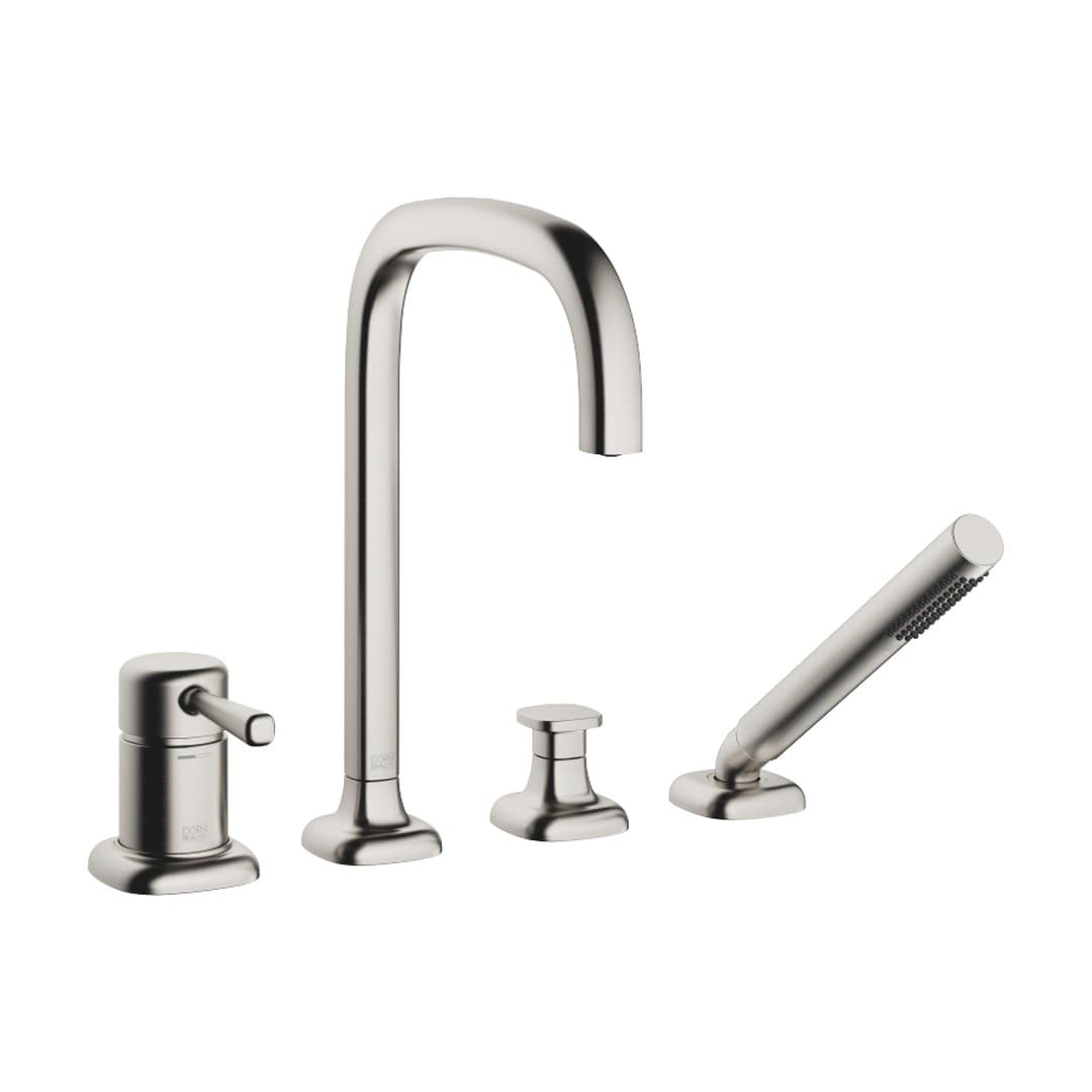Dornbracht COYA – Μπαταρία Λουτρού Πάγκου – Bath shower set for bath rim or tile edge installation – Brushed Platinum (27632404-06)