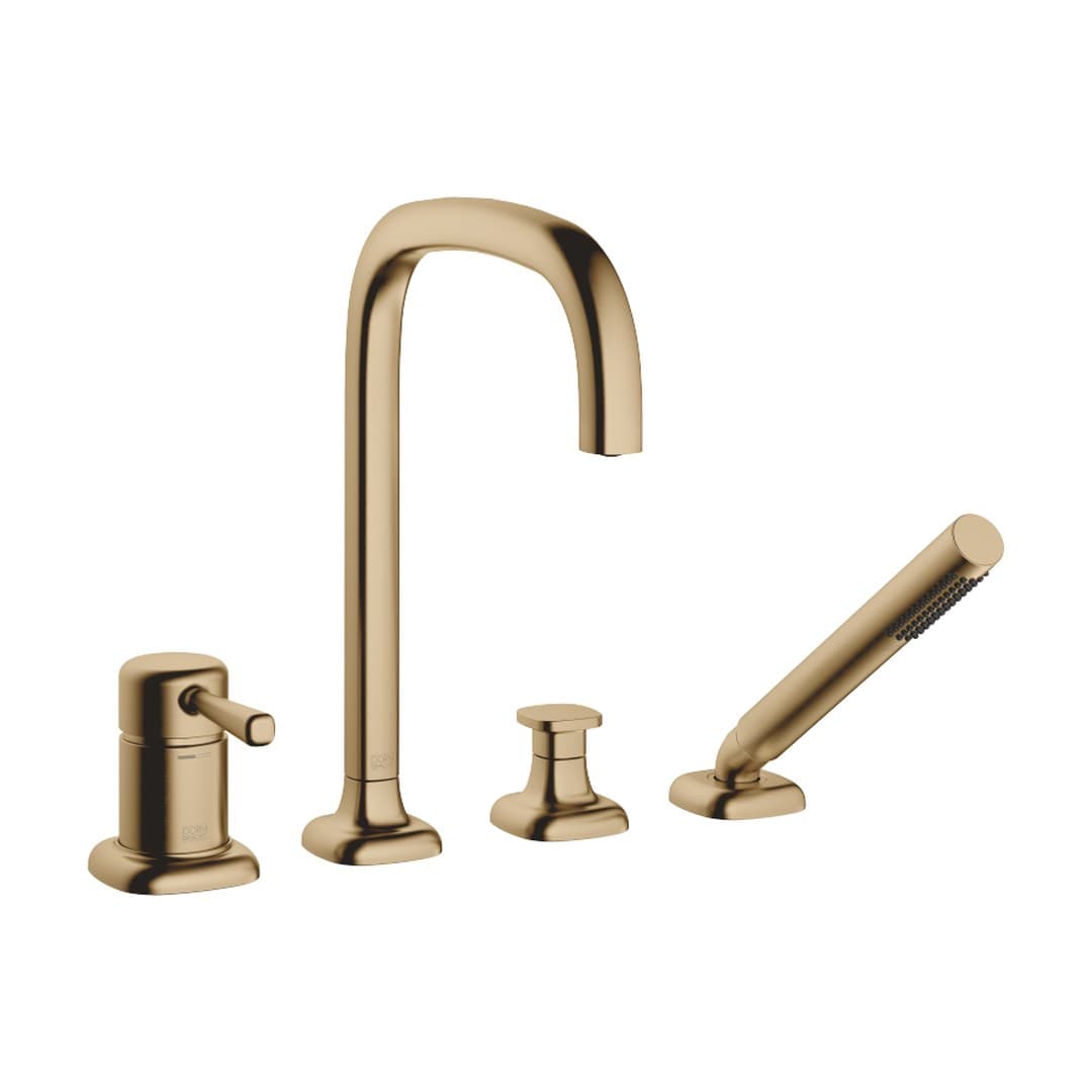 Dornbracht COYA – Μπαταρία Λουτρού Πάγκου – Bath shower set for bath rim or tile edge installation – Brushed Dark Brass (PVD) (27632404-39)