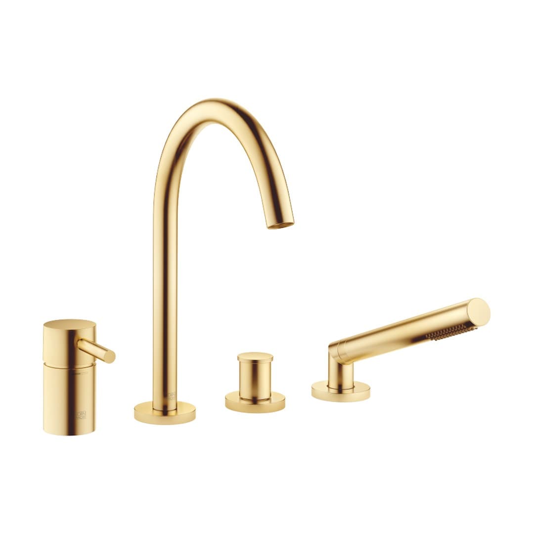 Dornbracht Meta – Μπαταρία Λουτρού Πάγκου – Bath shower set for bath rim or tile edge installation – Brushed Gold (PVD) (27632661-37)