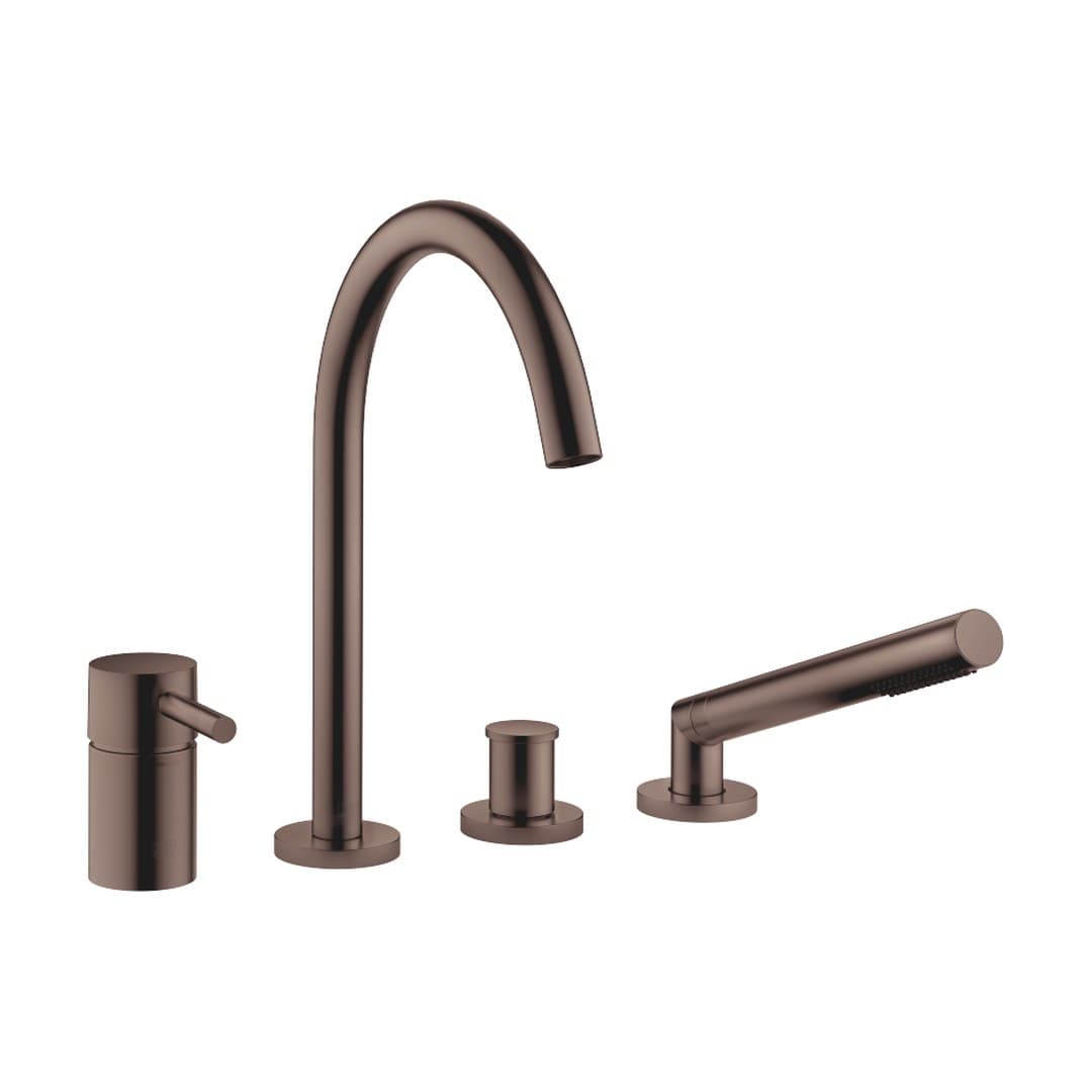 Dornbracht Meta – Μπαταρία Λουτρού Πάγκου – Bath shower set for bath rim or tile edge installation – Brushed Dark Bronze (PVD) (27632661-43)