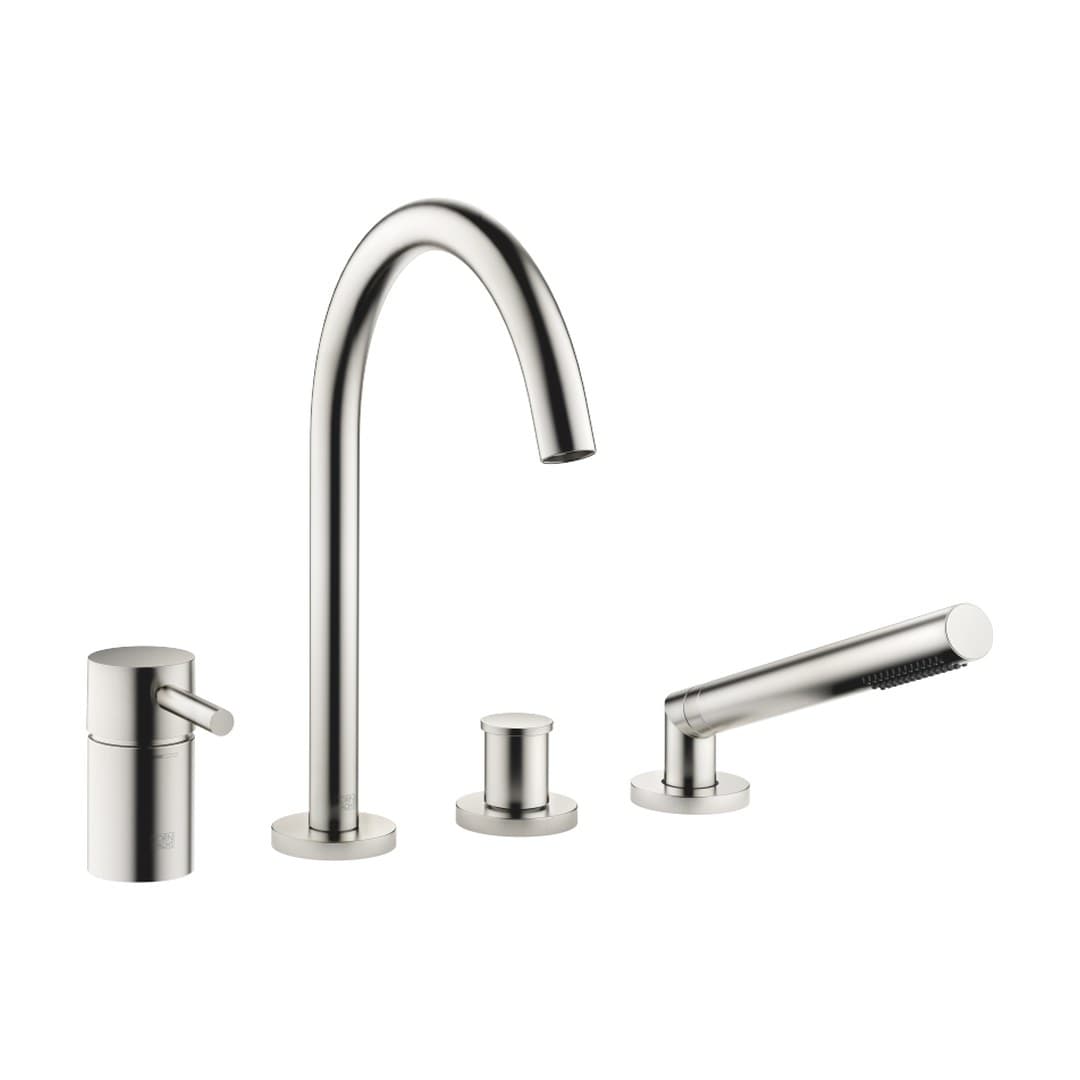 Dornbracht Meta – Μπαταρία Λουτρού Πάγκου – Bath shower set for bath rim or tile edge installation – Brushed Chrome (27632661-93)