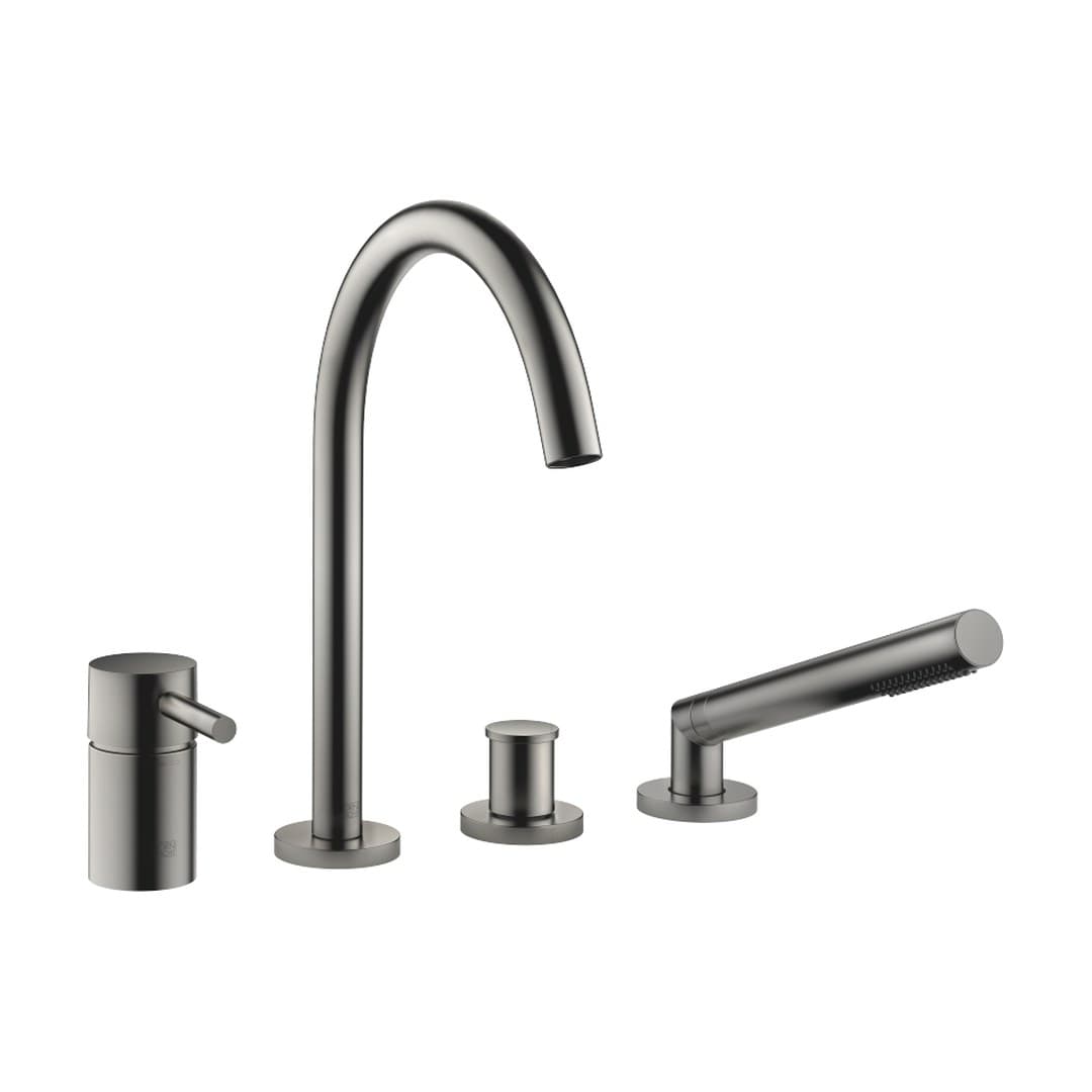 Dornbracht Meta – Μπαταρία Λουτρού Πάγκου – Bath shower set for bath rim or tile edge installation – Brushed Dark Platinum (27632661-99)