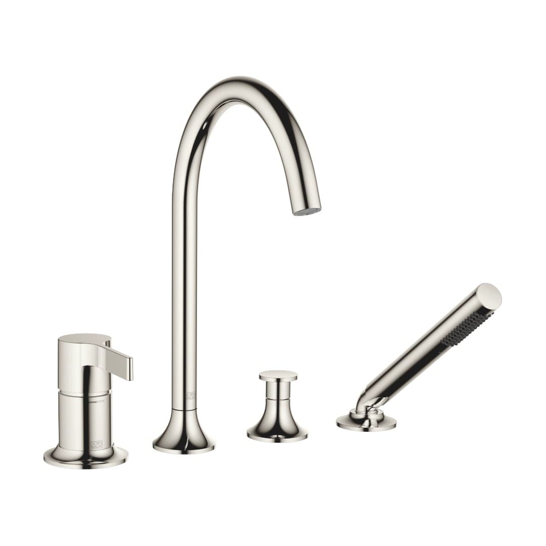 Dornbracht VAIA – Μπαταρία Λουτρού Πάγκου – Bath shower set for bath rim or tile edge installation – Platinum (27632809-08)