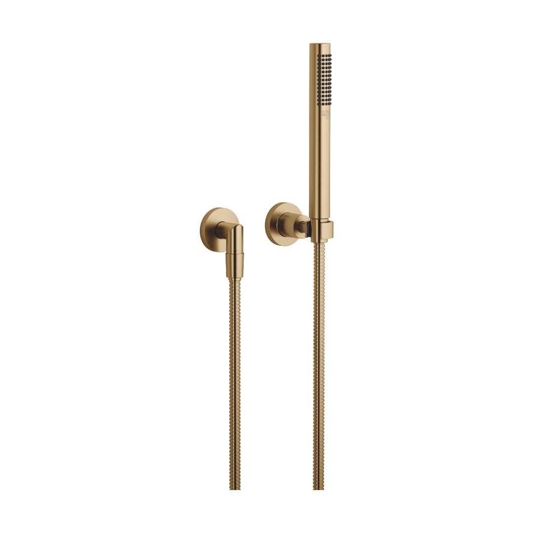 Dornbracht Tara – Σετ Ντους – Hand shower set with individual rosettes – Brushed Dark Brass (PVD) (27802892-39)