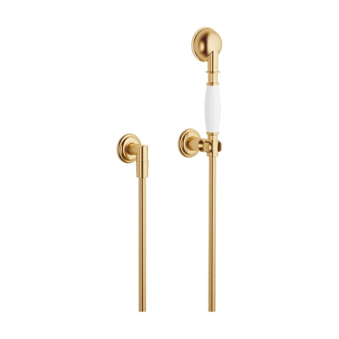 Dornbracht Madison – Σετ Ντους – Hand shower set with individual rosettes – Brushed Durabrass (23kt Gold) (27803361-28)
