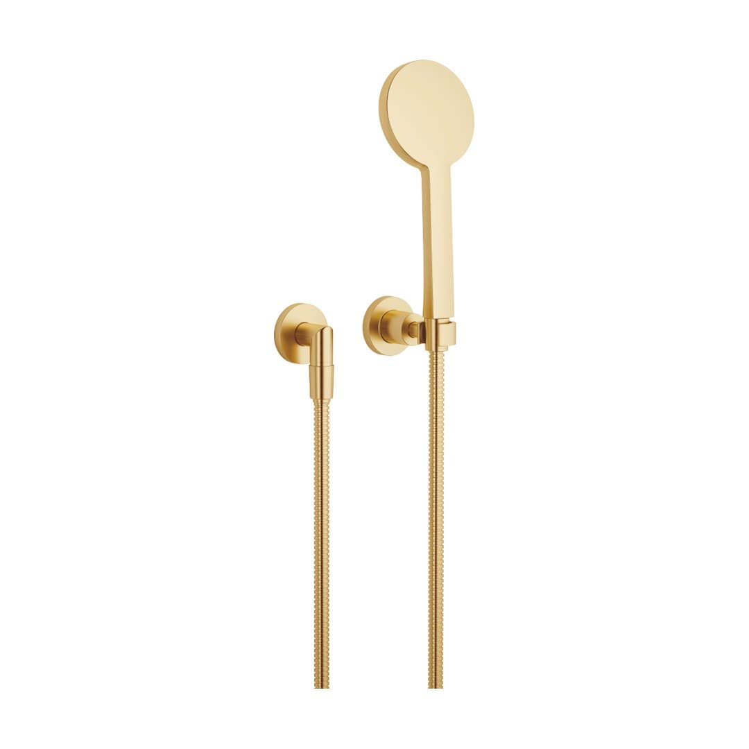 Dornbracht Tara – Σετ Ντους – Hand shower set with individual rosettes – Brushed Durabrass (23kt Gold) (27803892-28)