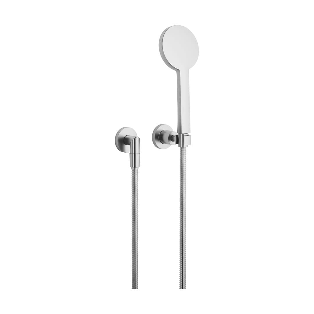 Dornbracht Tara – Σετ Ντους – Hand shower set with individual rosettes – Brushed Chrome (27803892-93)