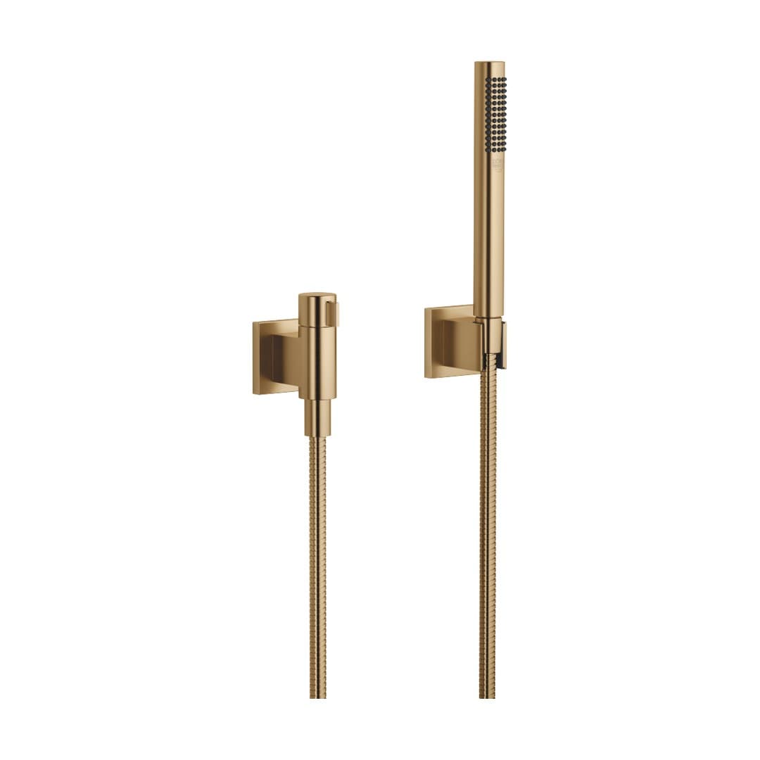 Dornbracht – Σετ Ντους – Hand shower set with individual rosettes with volume control – Brushed Dark Brass (PVD) (27809985-39)