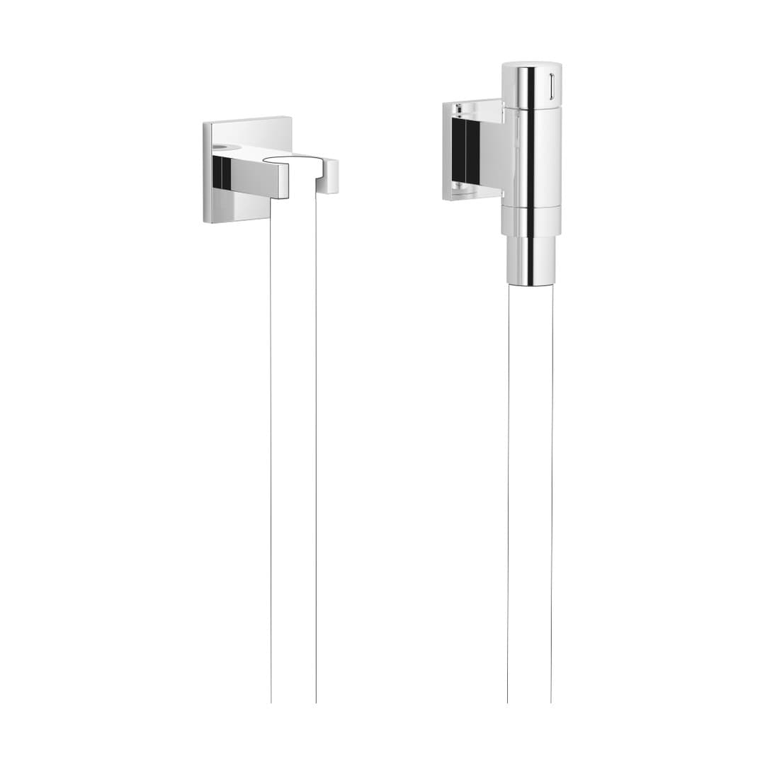 Dornbracht – Κεφαλή Ντους – WATER TUBE Kneipp wall elbow with hose holder with individual rosettes – Chrome (27821979-00)