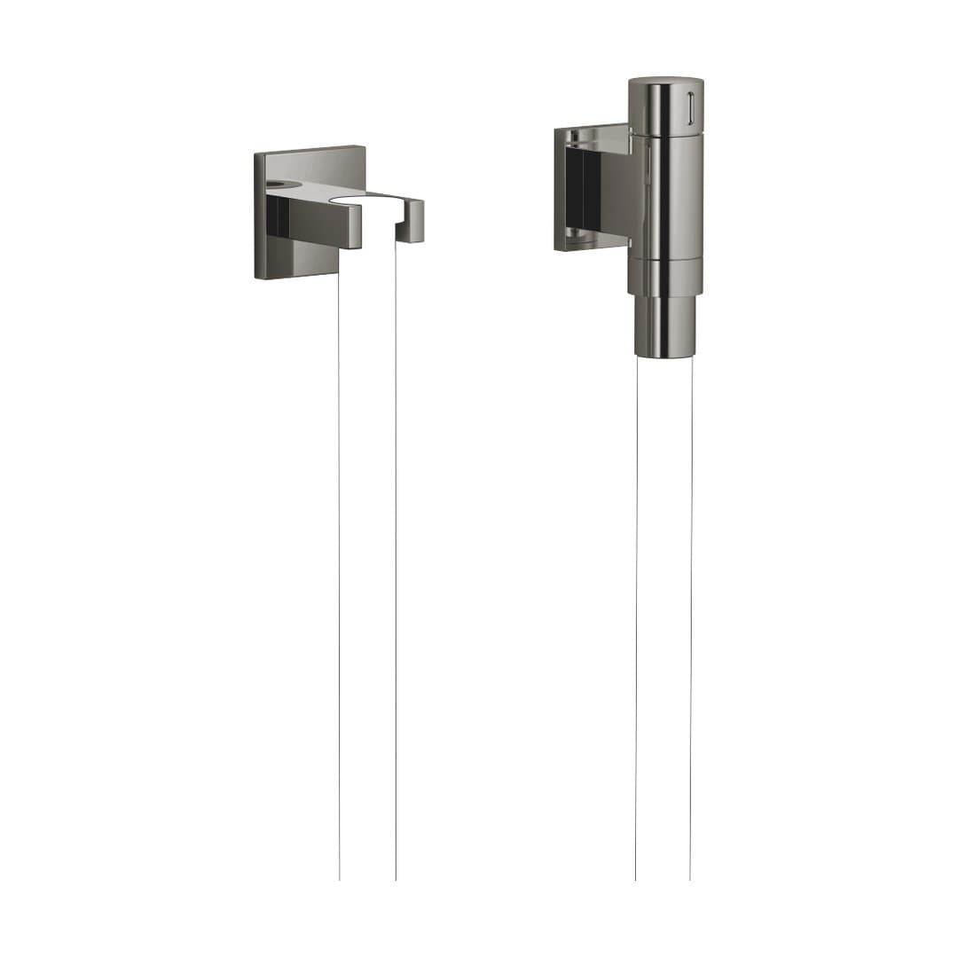 Dornbracht – Κεφαλή Ντους – WATER TUBE Kneipp wall elbow with hose holder with individual rosettes – Dark Chrome (27821979-19)