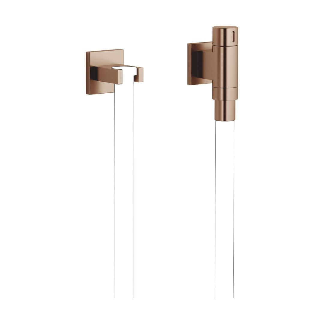 Dornbracht – Κεφαλή Ντους – WATER TUBE Kneipp wall elbow with hose holder with individual rosettes – Brushed Bronze (PVD) (27821979-42)