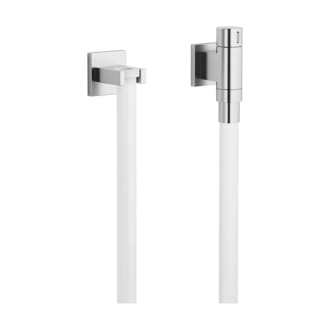 Dornbracht – Κεφαλή Ντους – WATER TUBE Kneipp wall elbow with hose holder with individual rosettes – Brushed Chrome (27821979-93)