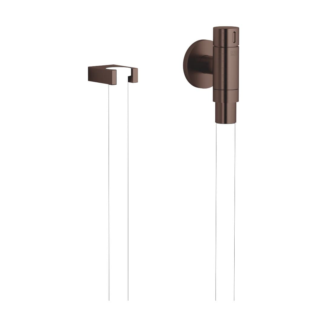 Dornbracht – Κεφαλή Ντους – WATER TUBE Kneipp wall elbow with hose holder with individual rosettes – Brushed Dark Bronze (PVD) (27823979-43)