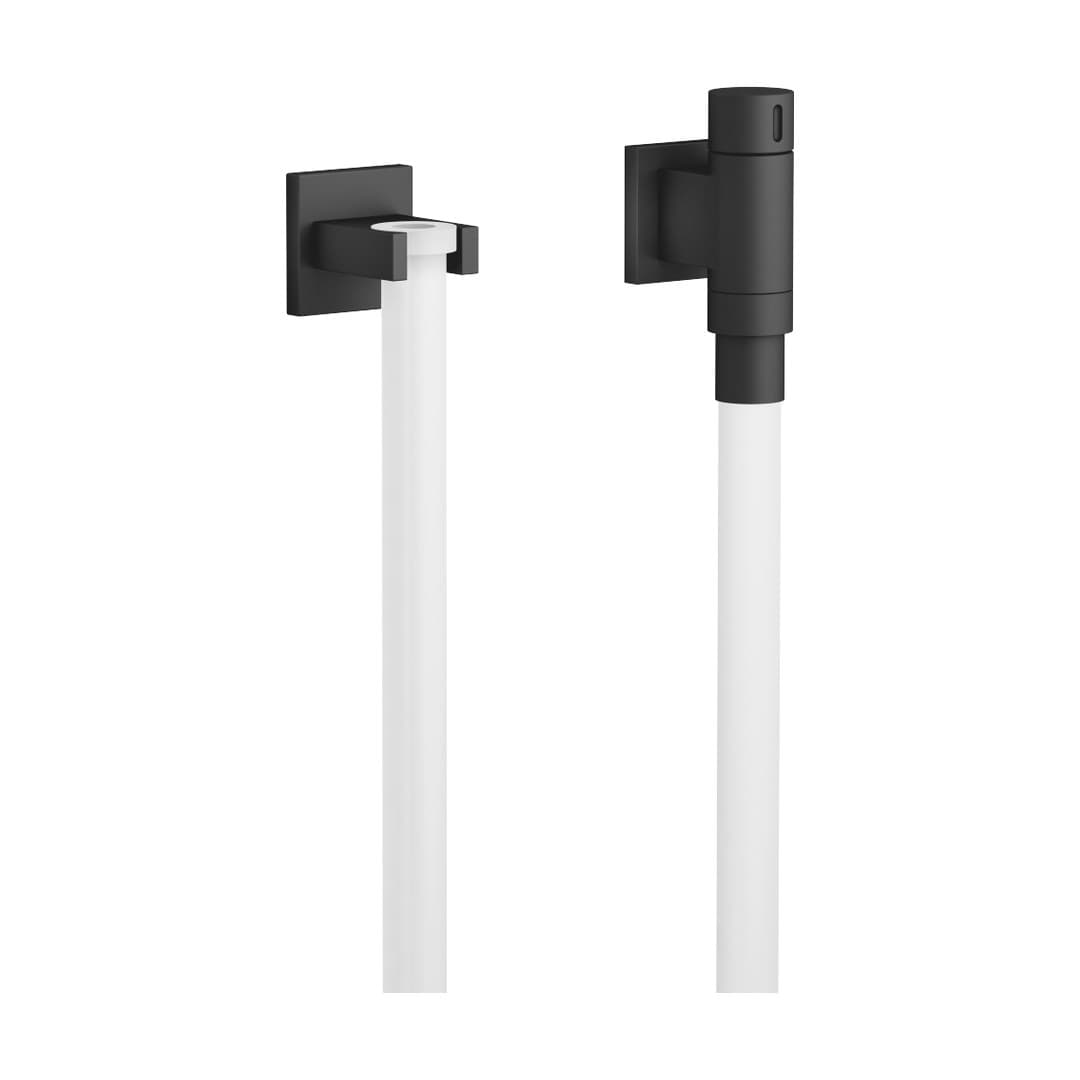 Dornbracht – Κεφαλή Ντους – WATER TUBE Kneipp wall elbow with hose holder with individual rosettes FlowReduce – Matte Black (27841979-33)