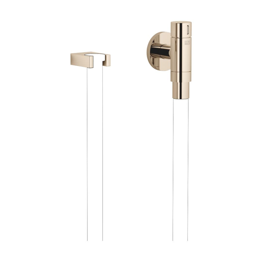 Dornbracht – Κεφαλή Ντους – WATER TUBE Kneipp wall elbow with hose holder with individual rosettes FlowReduce – Light Gold (PVD) (27843979-26)