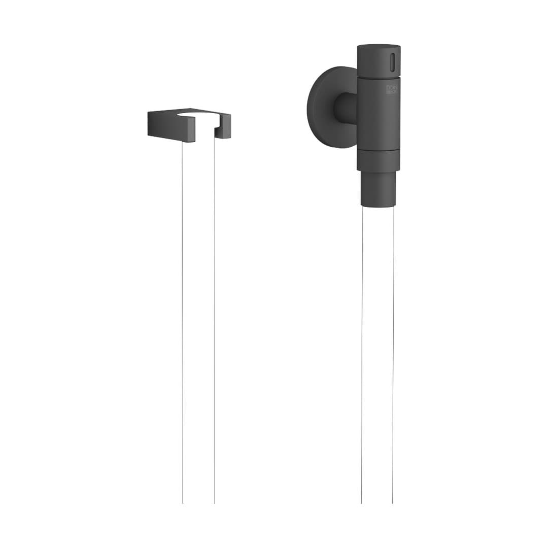 Dornbracht – Κεφαλή Ντους – WATER TUBE Kneipp wall elbow with hose holder with individual rosettes FlowReduce – Matte Black (27843979-33)