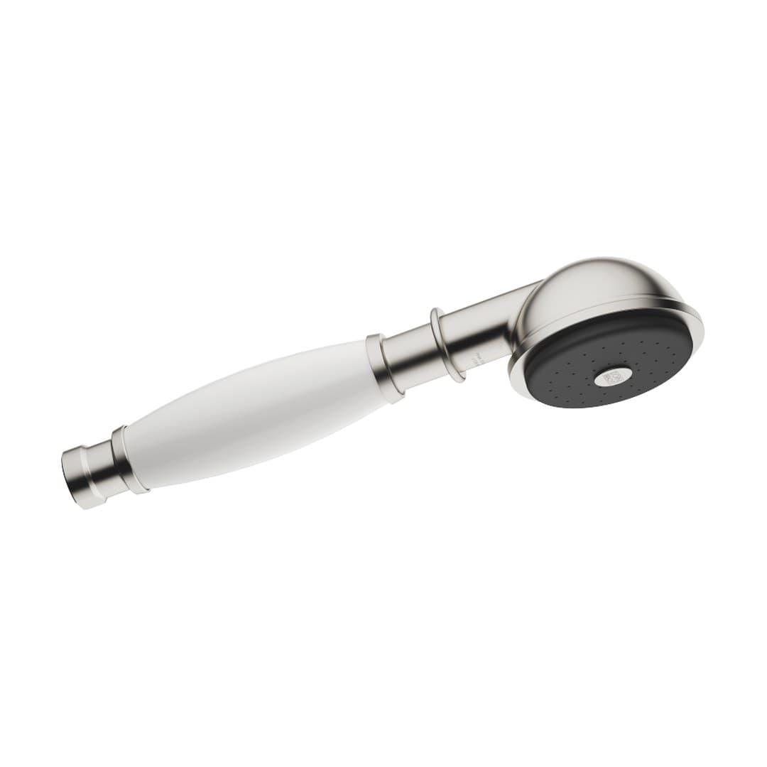 Dornbracht Madison – Τηλέφωνο Ντους – Metal hand shower with porcelain insert (white) – Brushed Platinum (28002970-06)