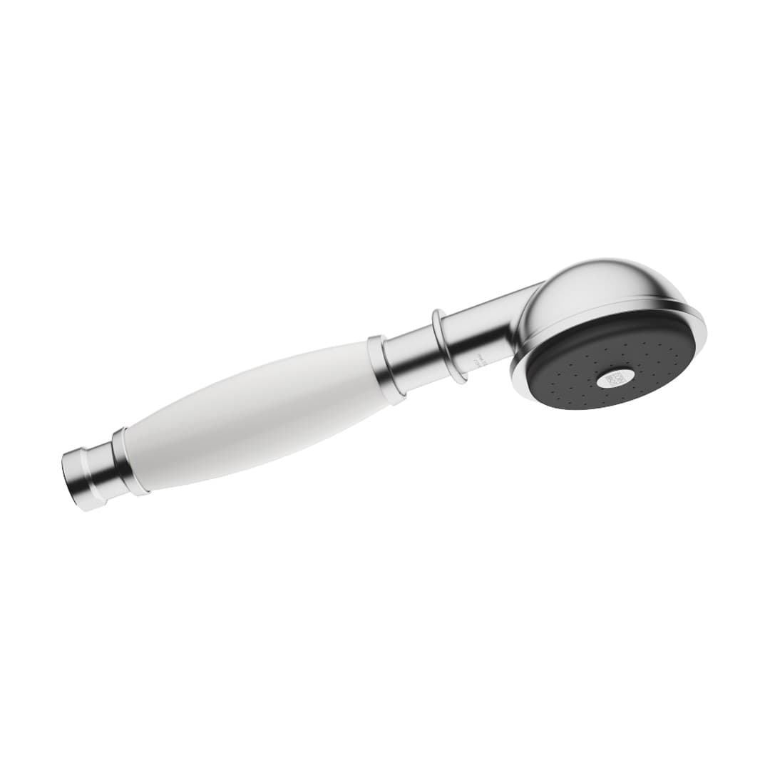 Dornbracht Madison – Τηλέφωνο Ντους – Metal hand shower with porcelain insert (white) – Brushed Chrome (28002970-93)