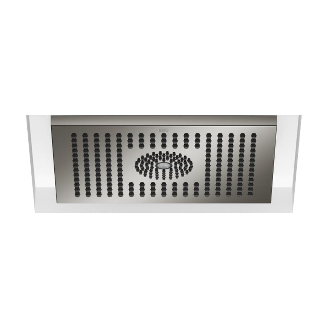 Dornbracht – Κεφαλή Ντους – Rainshower for recessed ceiling installation with light 300 x 240 mm – Dark Chrome (28044980-19)