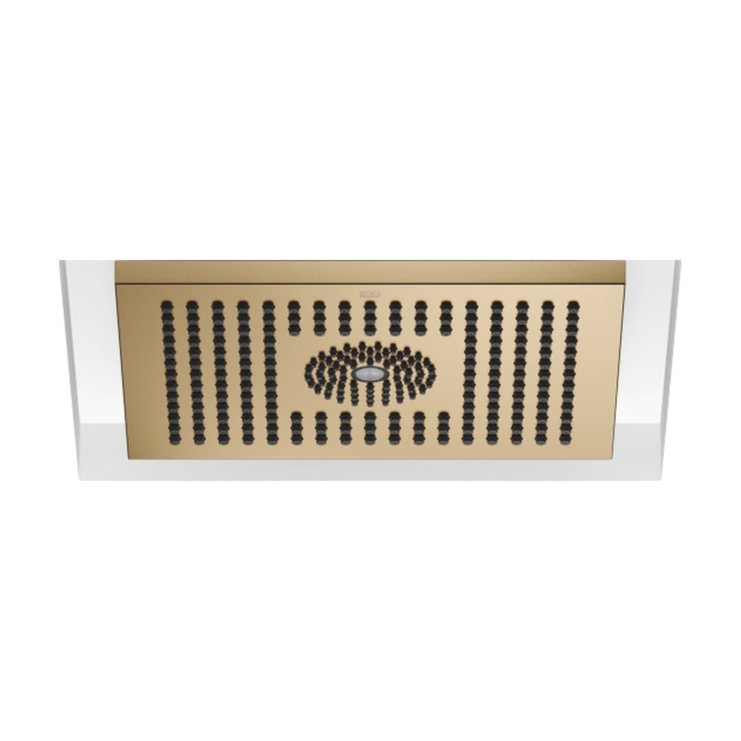 Dornbracht – Κεφαλή Ντους – Rainshower for recessed ceiling installation with light 300 x 240 mm – Brushed Dark Brass (PVD) (28044980-39)