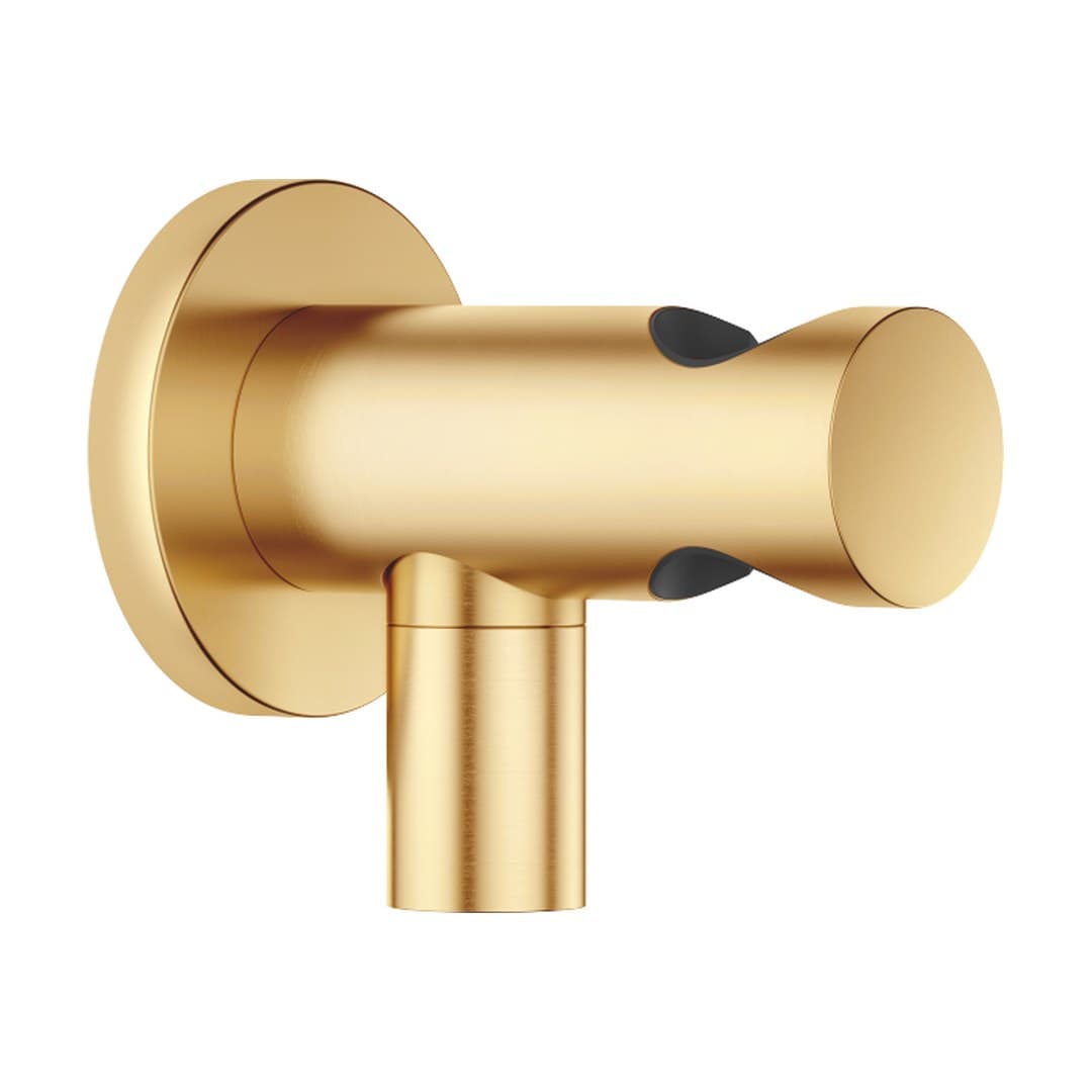 Dornbracht – Παροχή Τοίχου – Wall elbow with integrated shower holder – Brushed Gold (PVD) (28490660-37)