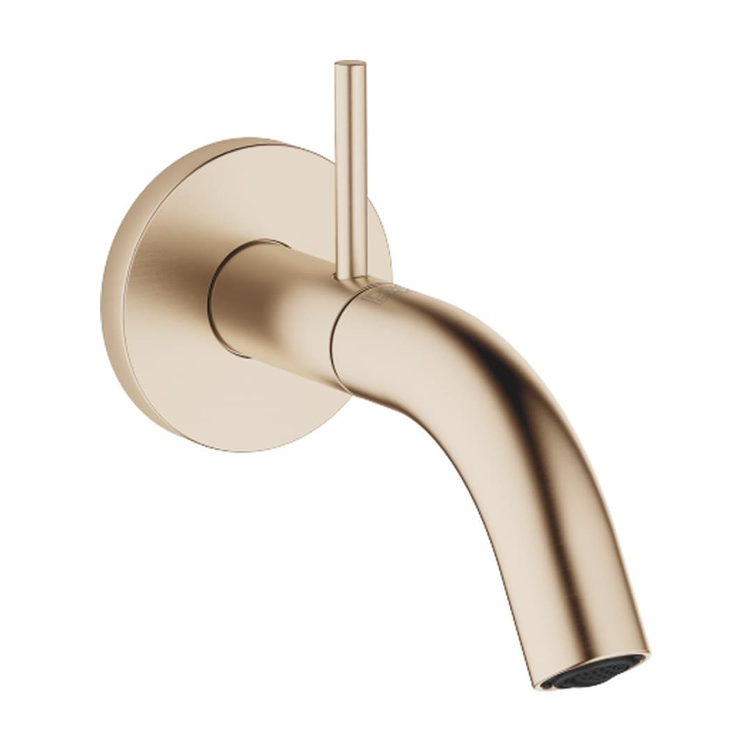 Dornbracht Meta – Μπαταρία Νιπτήρα Τοίχου – Wall-mounted valve cold water without pop-up waste – Brushed Light Gold (PVD) (30010662-27)