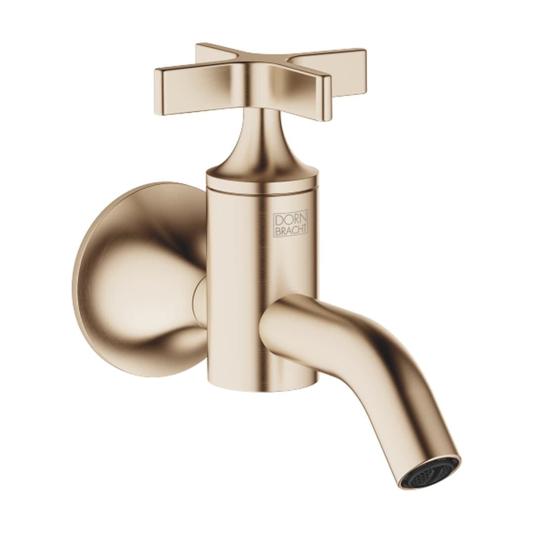 Dornbracht VAIA – Μπαταρία Νιπτήρα Τοίχου – Wall-mounted valve cold water without pop-up waste – Brushed Champagne (22kt Gold) (30010809-46)
