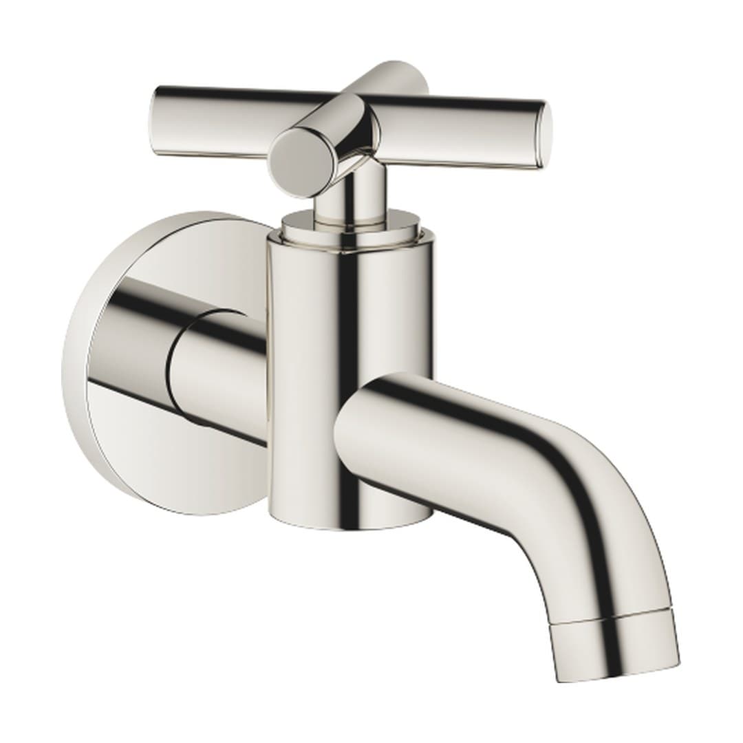 Dornbracht Tara – Μπαταρία Νιπτήρα Τοίχου – Wall-mounted valve cold water without pop-up waste – Platinum (30010892-08)