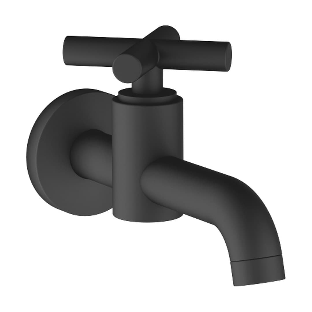 Dornbracht Tara – Μπαταρία Νιπτήρα Τοίχου – Wall-mounted valve cold water without pop-up waste – Matte Black (30010892-33)