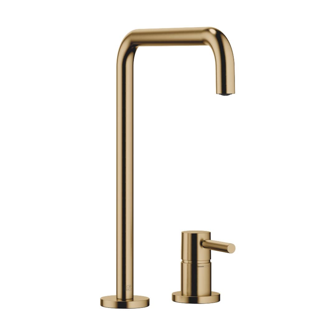 Dornbracht Meta Square – Μπαταρία Κουζίνας – Two-hole mixer with individual rosettes – Brushed Dark Brass (PVD) (32815861-39)
