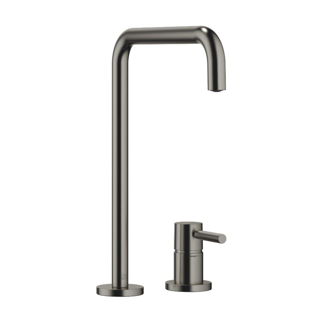 Dornbracht Meta Square – Μπαταρία Κουζίνας – Two-hole mixer with individual rosettes – Brushed Dark Platinum (32815861-99)