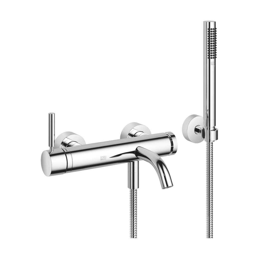 Dornbracht Meta – Μπαταρία Λουτρού Τοίχου – Single-lever bath mixer for wall mounting with hand shower set – Chrome (33233660-00)