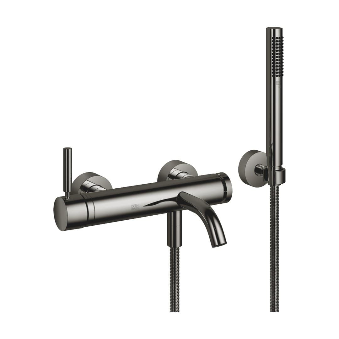 Dornbracht Meta – Μπαταρία Λουτρού Τοίχου – Single-lever bath mixer for wall mounting with hand shower set – Dark Chrome (33233660-19)