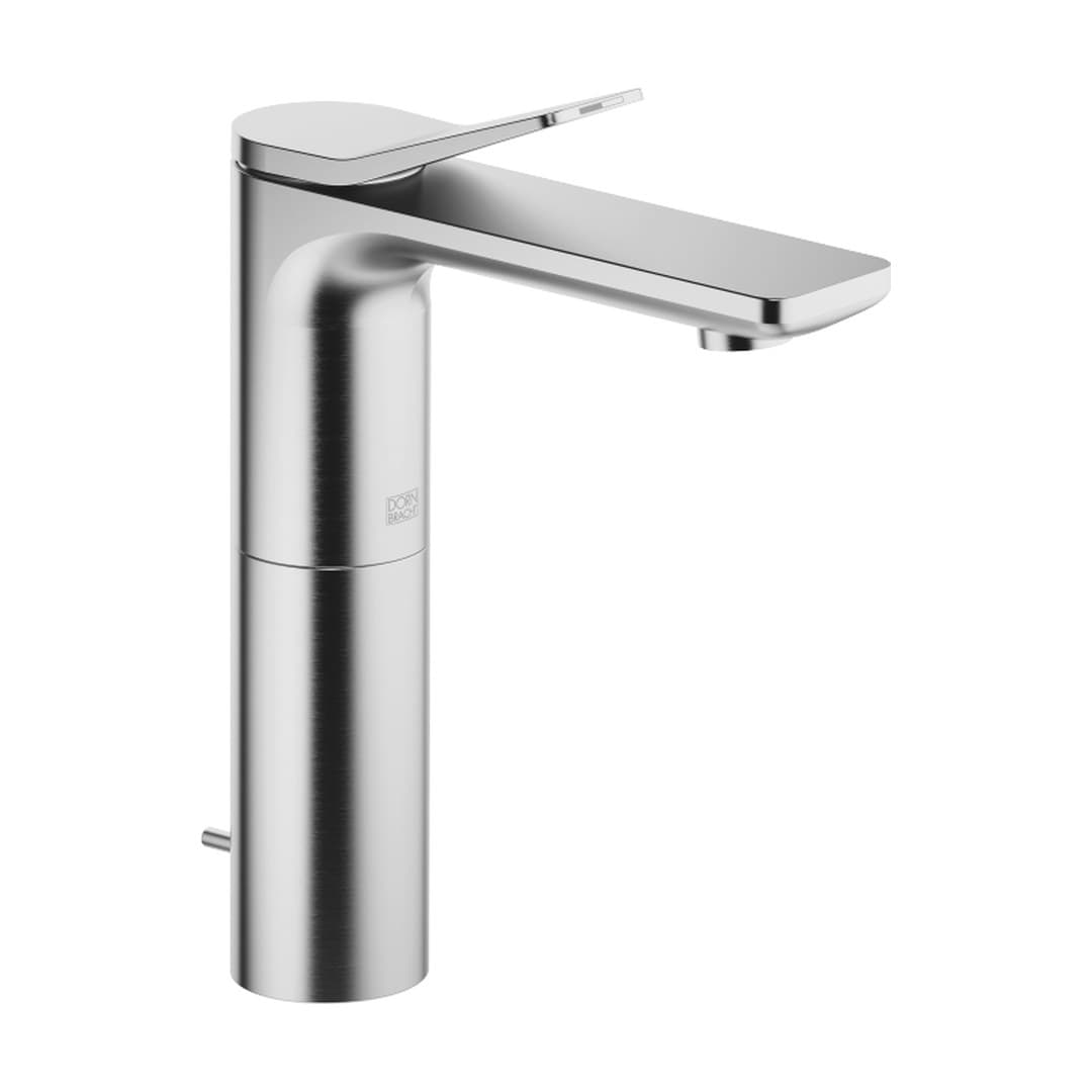 Dornbracht Lissé – Μπαταρία Νιπτήρα Ψηλή – Single-lever basin mixer with raised base with pop-up waste – Brushed Chrome (33506845-93)