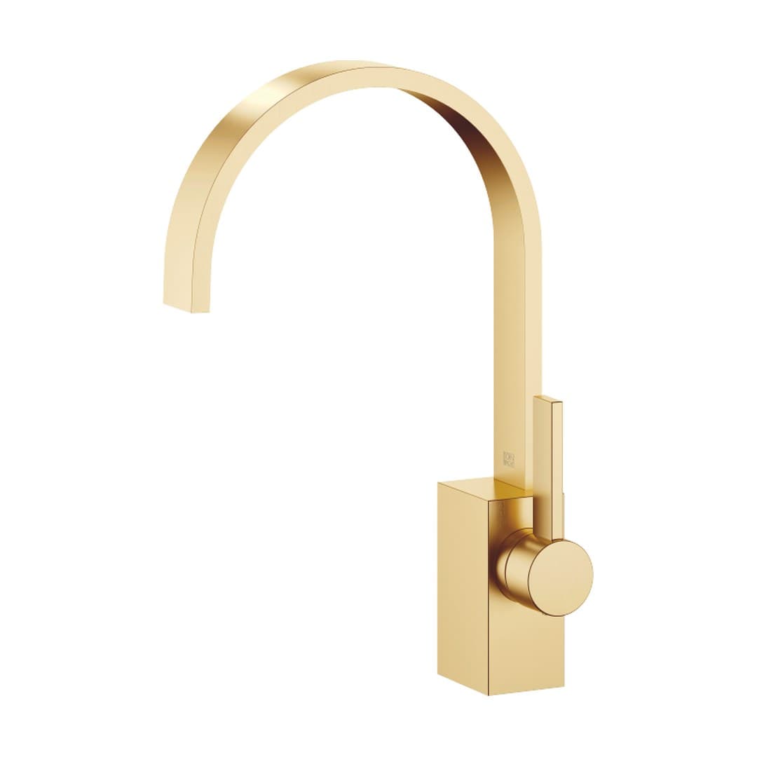 Dornbracht MEM – Μπαταρία Νιπτήρα – Single-lever basin mixer without pop-up waste – Brushed Durabrass (23kt Gold) (33526782-28)