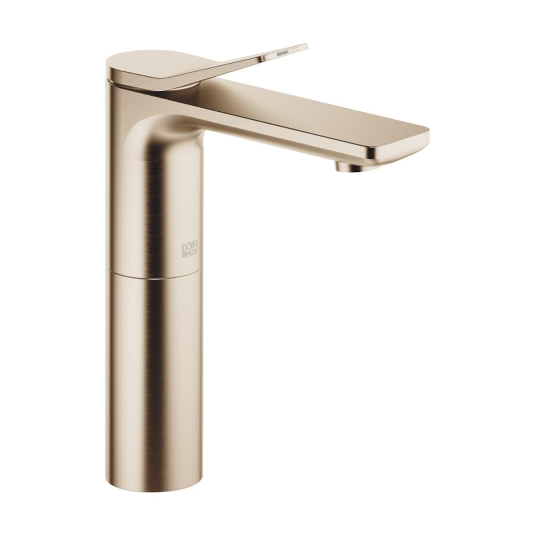 Dornbracht Lissé – Μπαταρία Νιπτήρα Ψηλή – Single-lever basin mixer with raised base without pop-up waste – Brushed Light Gold (PVD) (33526845-27)